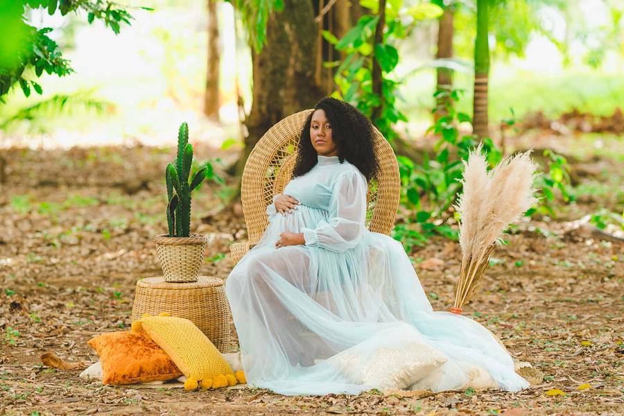 Gestante de Ensaio Gestante Boho Externo