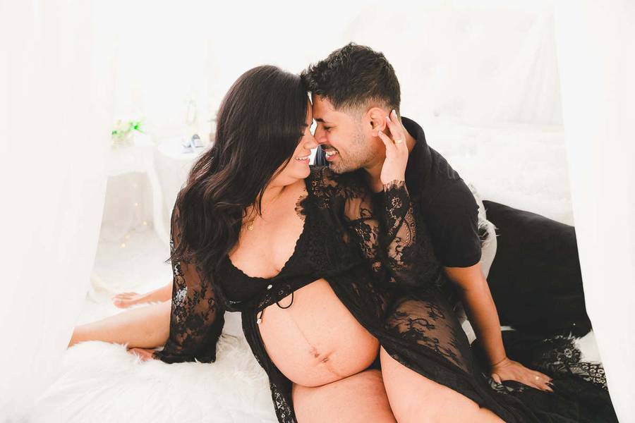 Gestante de Ensaio Gestante Quarto Branco