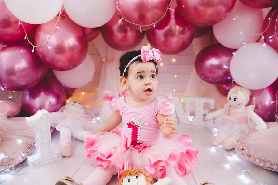 Infantil de Ensaio Smash The Cake Bailarina