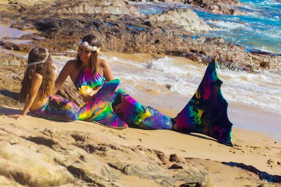 Sereia de Ensaio Mãe e Filha - Sereia