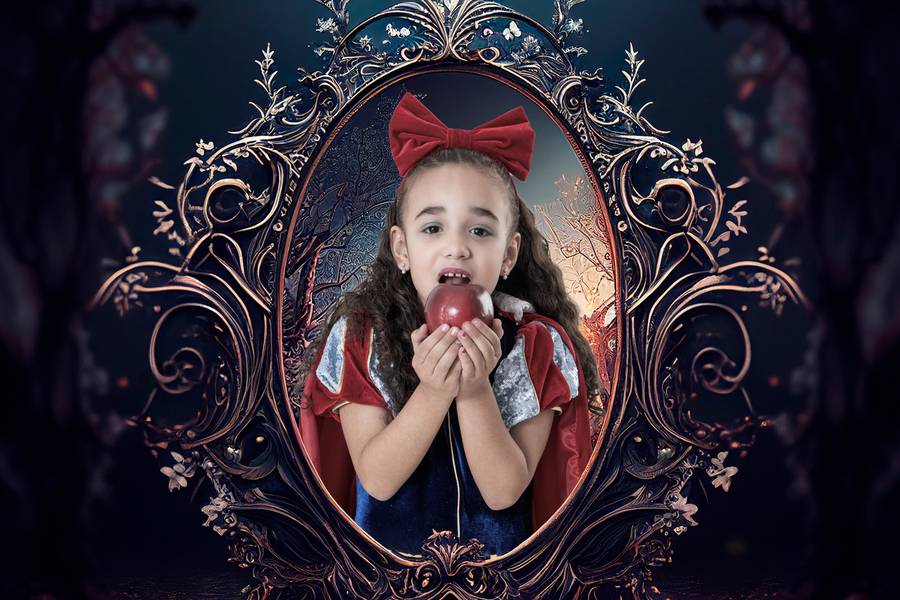 Fotografia Lúdica de Ensaio inspirado na Branca de Neve