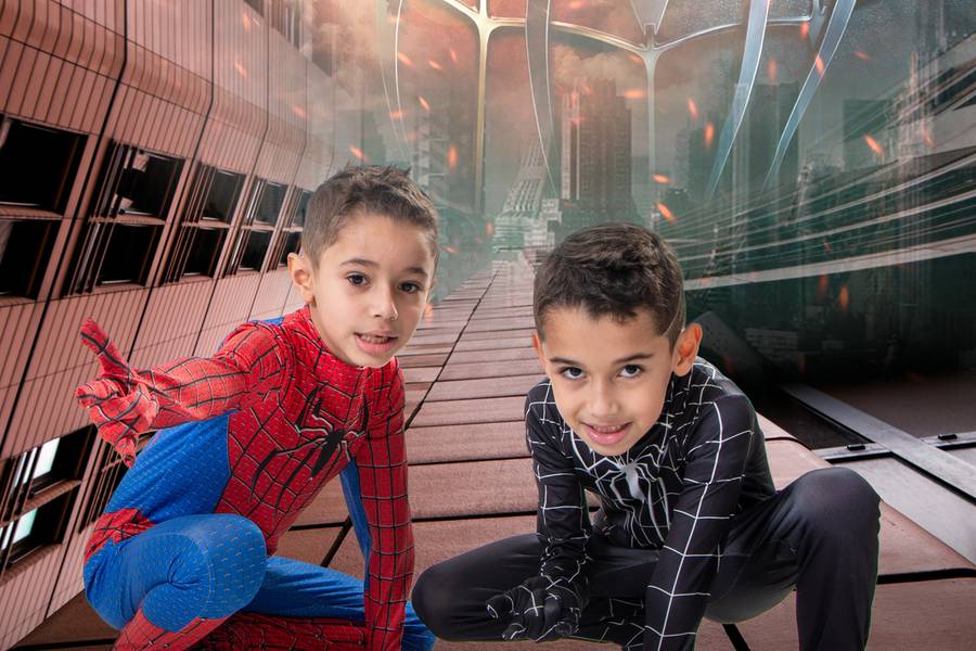 Fotografia Lúdica de Os gêmeos no Aranhaverso