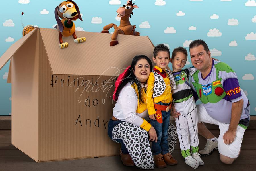 Fotografia Lúdica de Família Toy Story