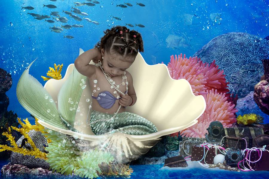 Fotografia Lúdica de Emanuelle fada e sereia 