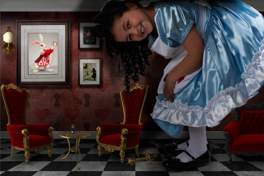 Fotografia Lúdica de Beatriz no País das Maravilhas