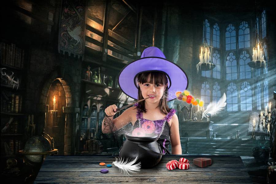 Fotografia Lúdica de Halloween Mel a Rafael 