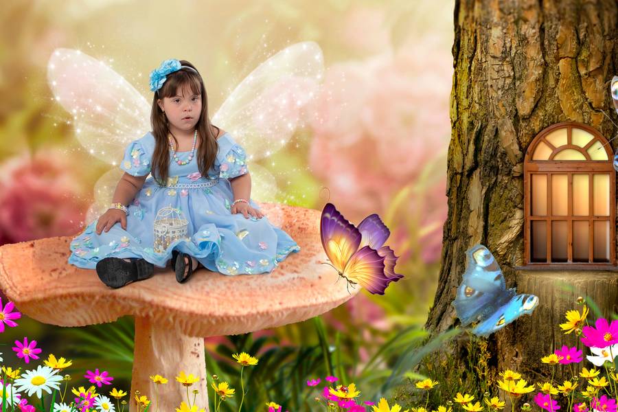 Fotografia Lúdica de Lindsay no jardim encantado