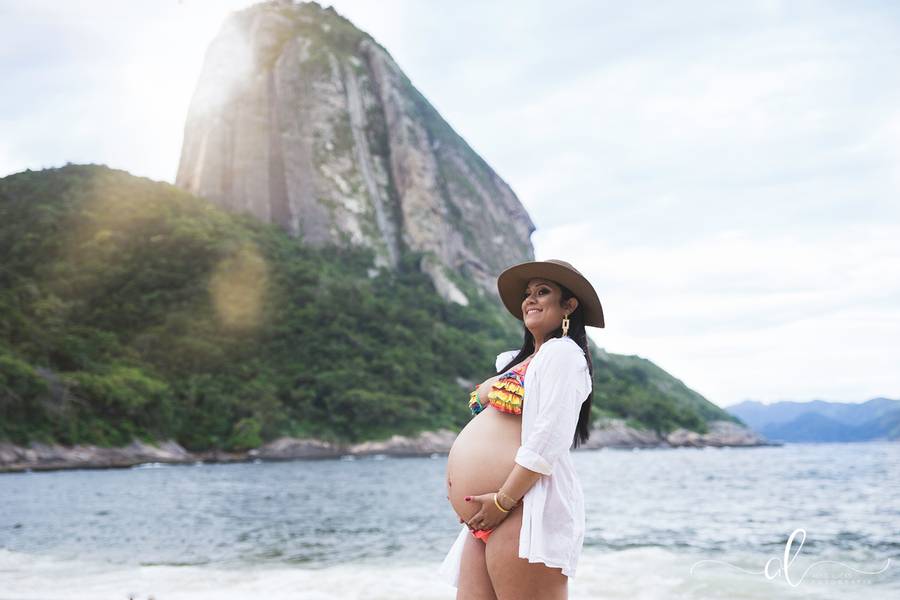 Ensaio Gravidíssima  de Tami, à espera de Ian