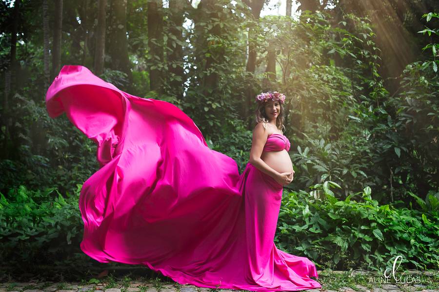 Ensaio Gravidíssima  de Fernanda, à espera de Maria Cecília