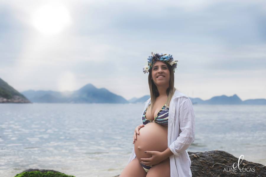 Ensaio Gravidíssima  de Thainná, à espera de Bernardo 