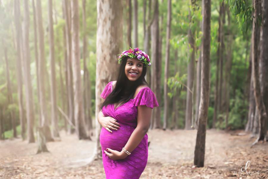 Ensaio Gravidíssima  de Nathallia, à espera de Ian 