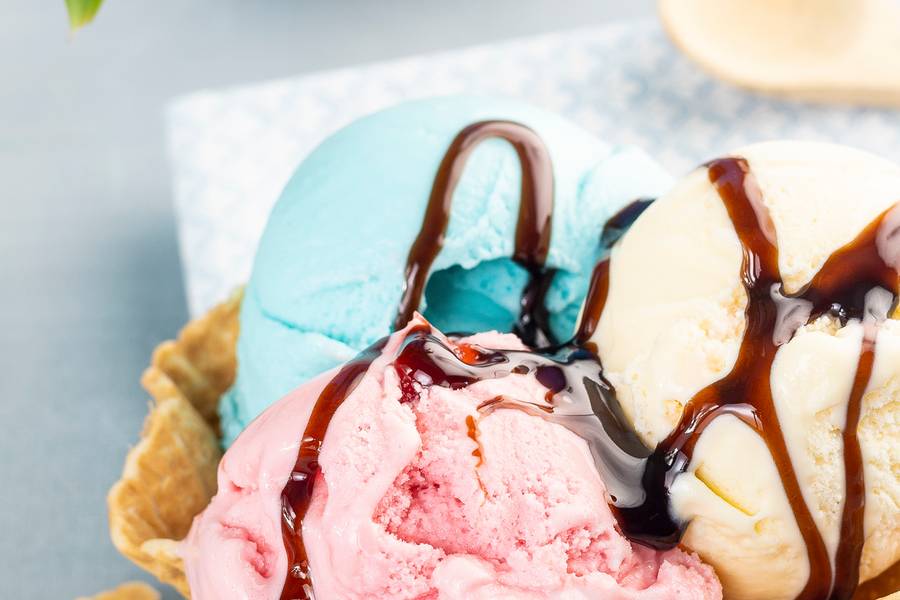 Cardápio de Comida de verão • Sorvete e açaí irresistíveis