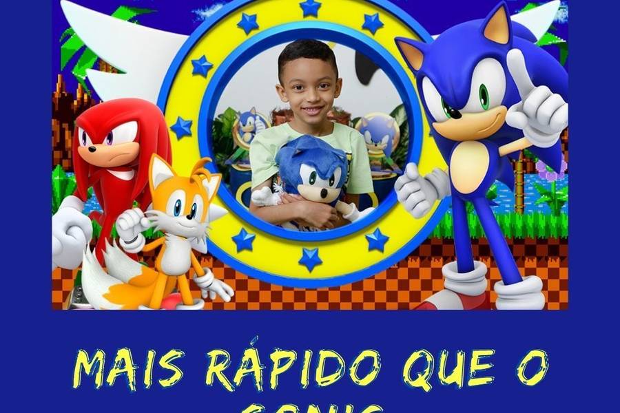 Ensaio Infantil de O ouriço mais amado dos games - Sonic