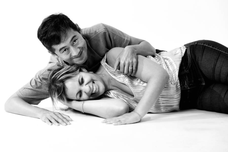 Ensaios no estúdio de Bruna + Ric