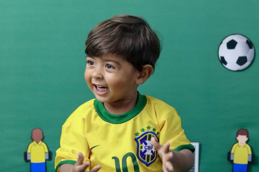 Ensaio infantil de Minha primeira copa