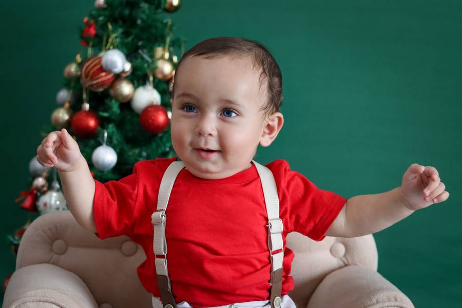 Ensaio infantil de Ensaio de Natal