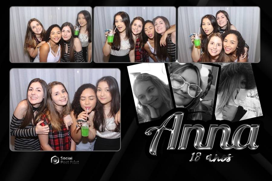 Totem Fotográfico de 18 anos da Anna
