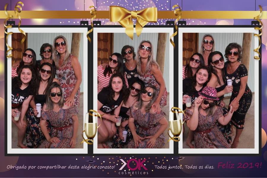 Espelho Mágico Interativo de Confraternização 2018 Distribuidora OK Cosméticos