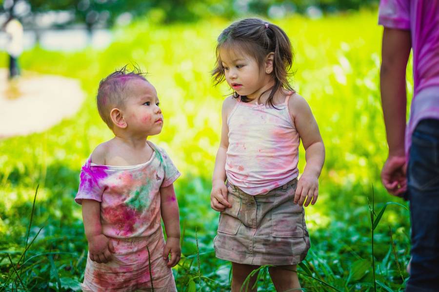 Ensaio de Um Dia Colorido e Divertido