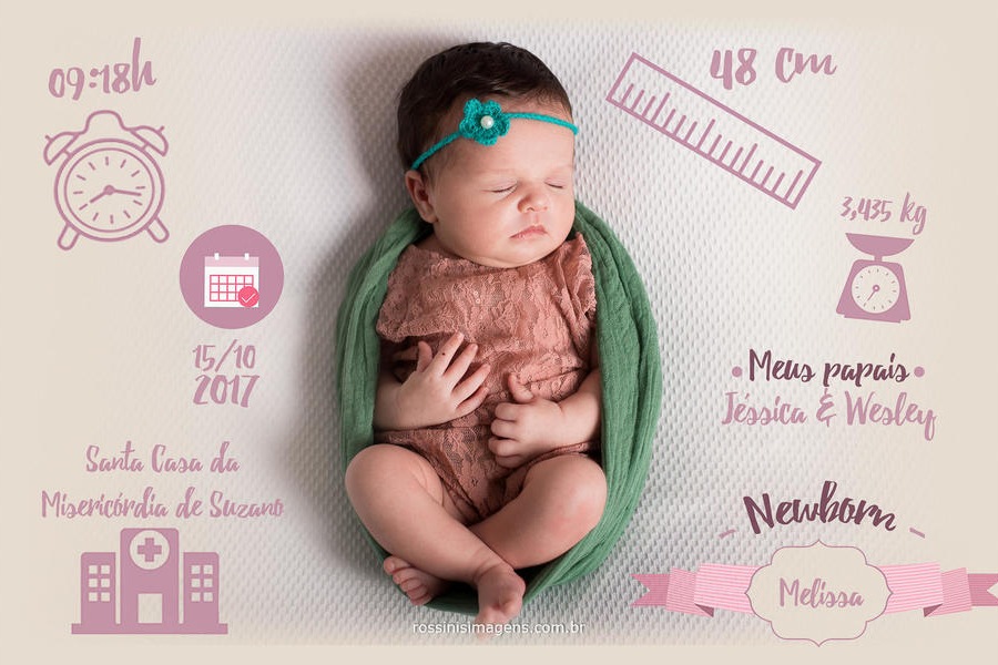 Newborn de Ensaio Newborn Melissa