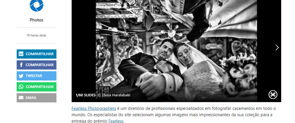 Melhores fotografias de casamento de 2018: estamos na lista