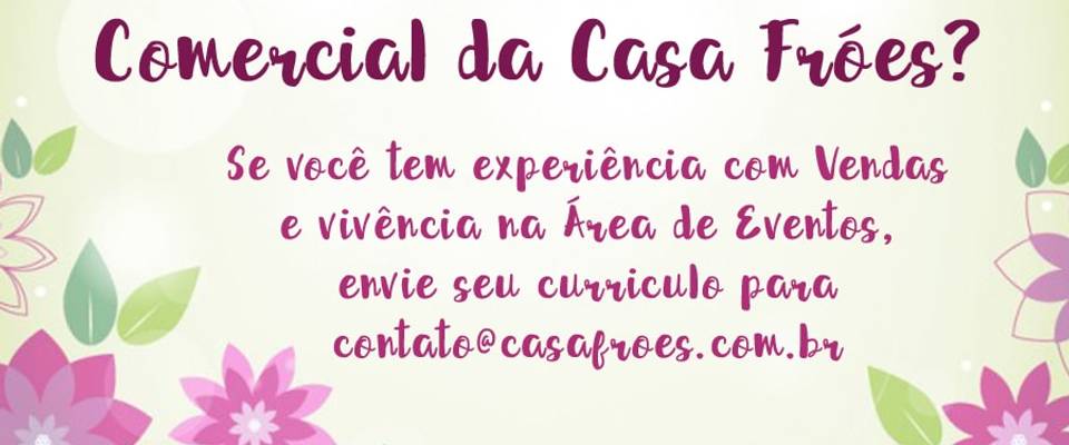 Vagas Abertas na Área Comercial