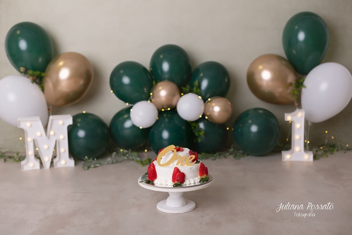 Smash The Cake verde e dourado ensaio sp
