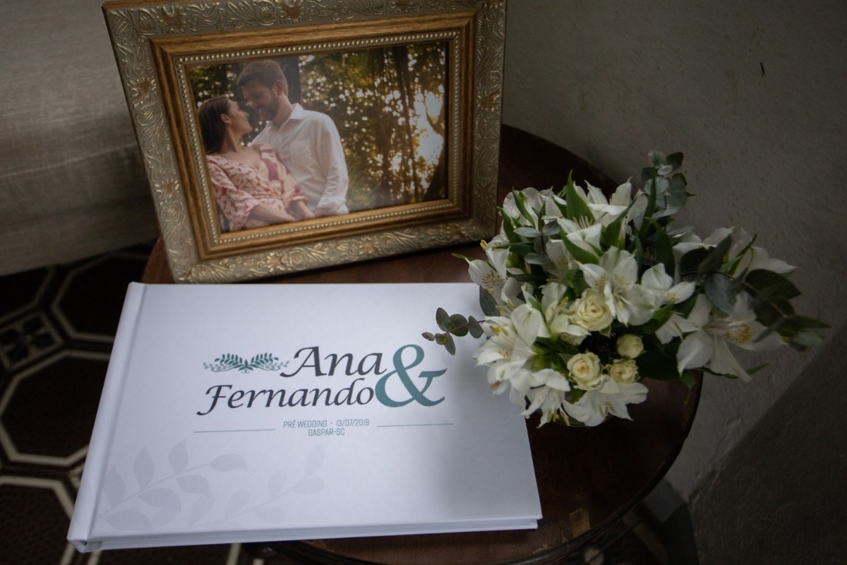 álbum de fotos de pré-casamento