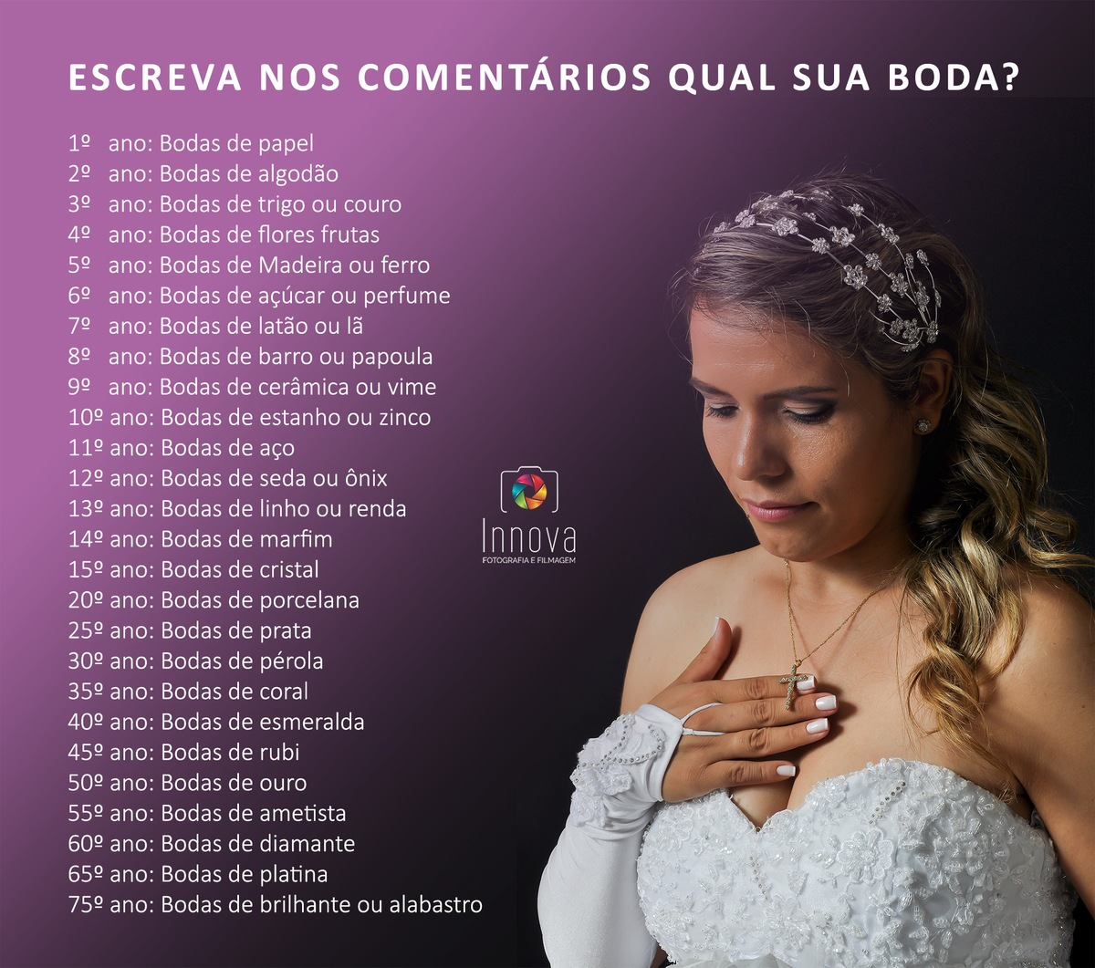 Bodas devem ser comemoradas!
