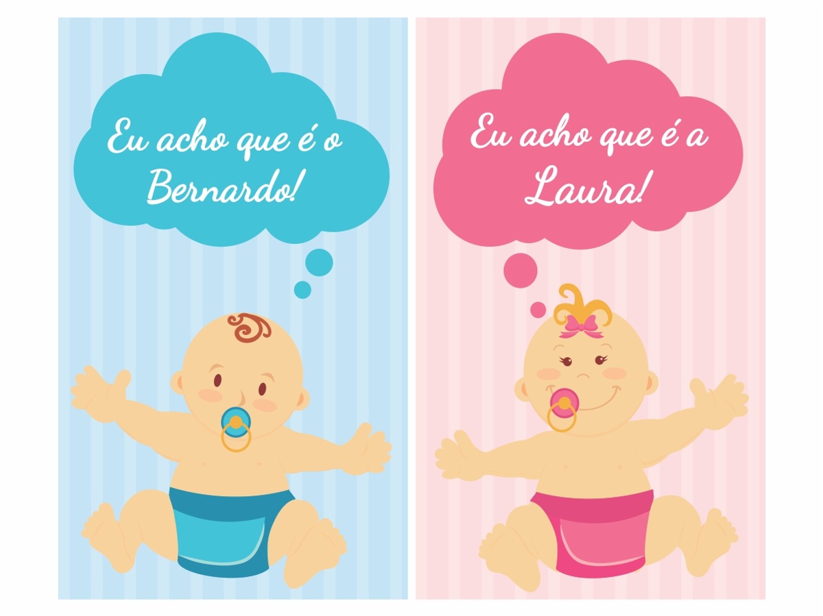 Sugestão de Arte para o Convite ao Chá Revelação
