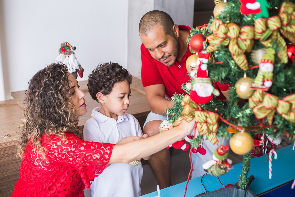 Ensaio de Natal em Brasília - Aline, Marcos e Henrique