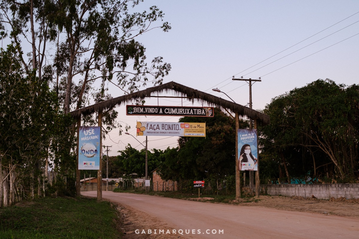 Entrada de Cumuruxatiba bahia