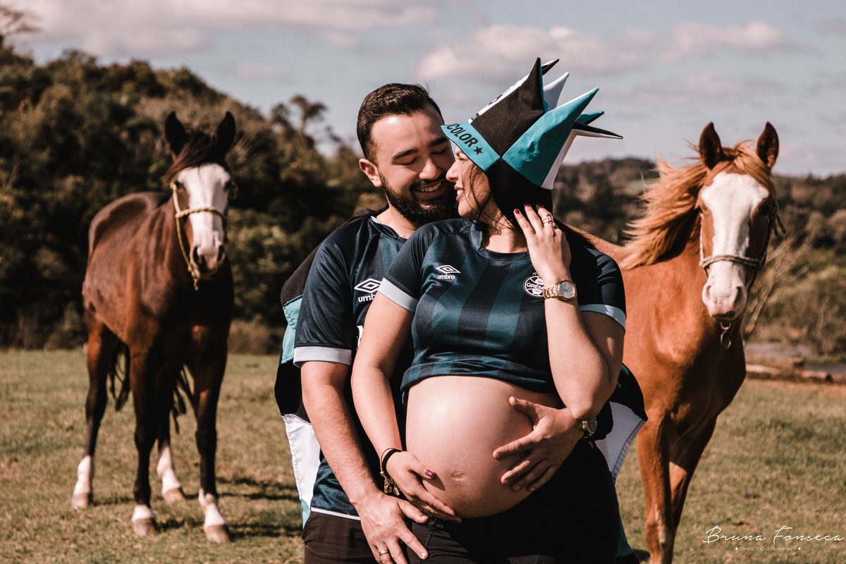 Ensaio Gestante com cavalos - Espera da Manu - São Leopoldo - Novo Hamburgo - Lomba Grande