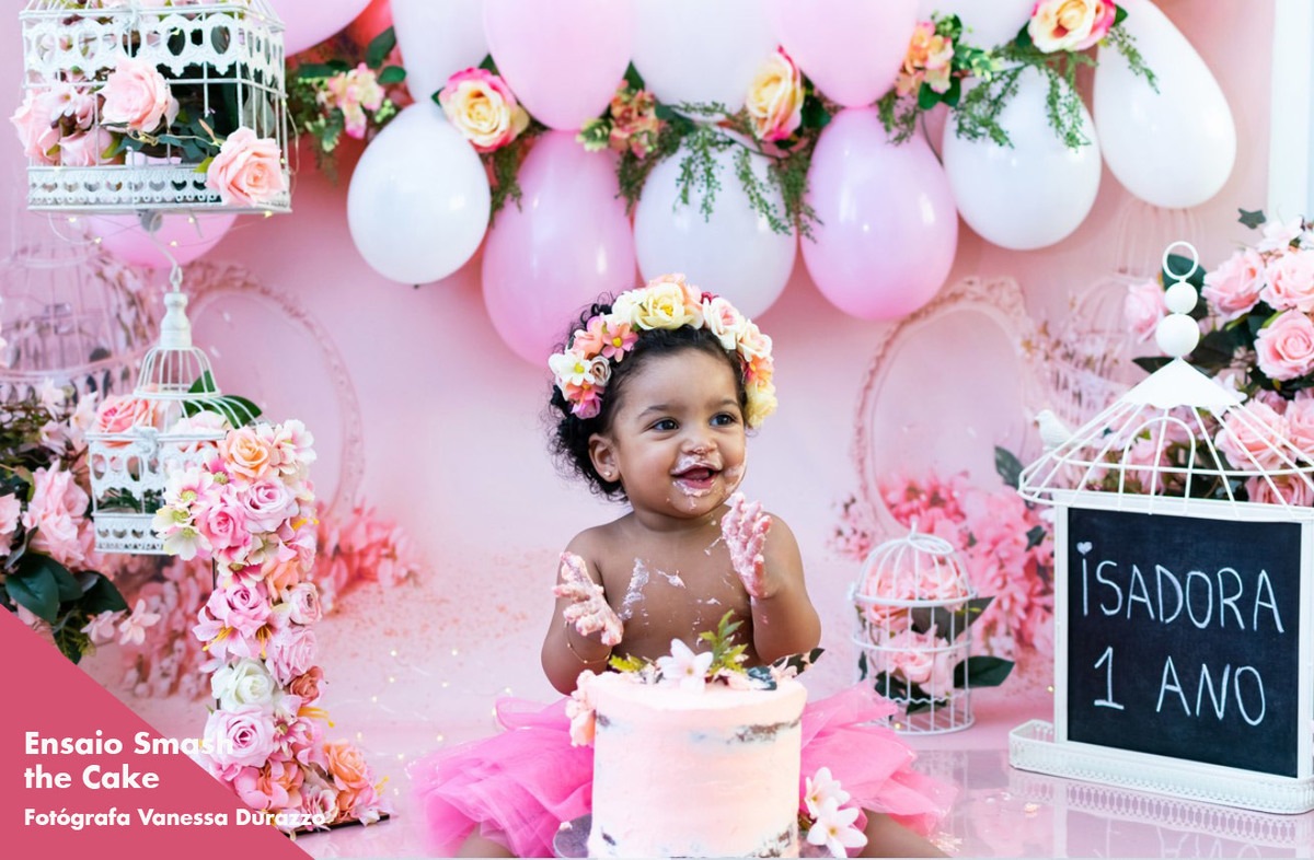 ensaio smash the cake para meninas
