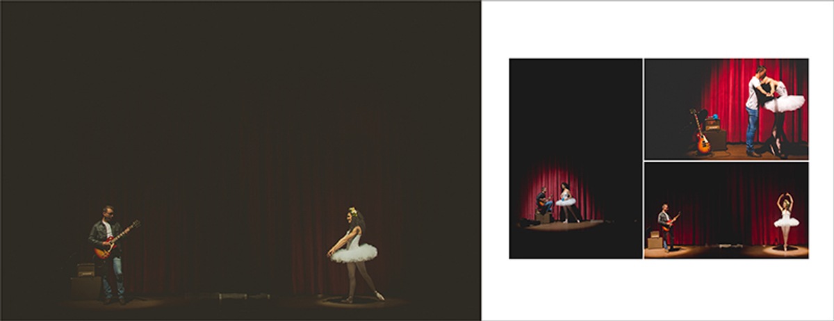 Ensaio de Brenda e Thiago realizado no Cine Teatro contando um pouquinho da histórias deles