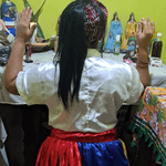 Templo de umbanda pai Oxóssi com a proteção de rosa caveira 