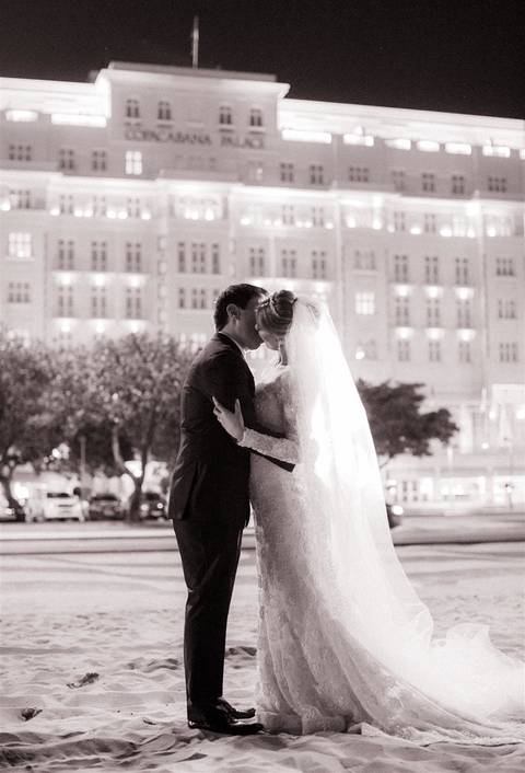 Na praia de Copacabana'