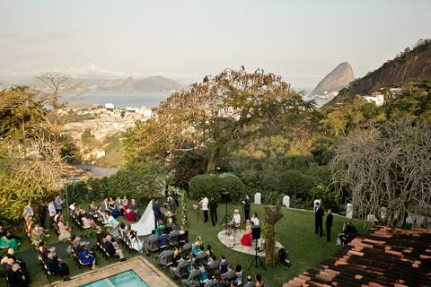 Vista da cerimônia de cima'