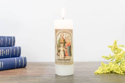 Vela votiva; Igreja Católica; Artigos Religiosos; Vela; Devoção; Sagrada Família'