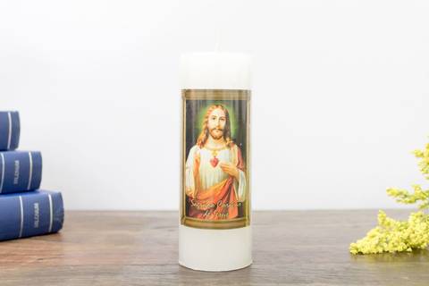 Vela votiva; Igreja Católica; Artigos Religiosos; Vela; Devoção; Sagrado Coração de Jesus'