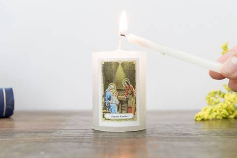 Vela votiva; Igreja Católica; Artigos Religiosos; Vela; Devoção; Sagrada Família'