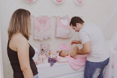 ensaio família quarto do bebê'