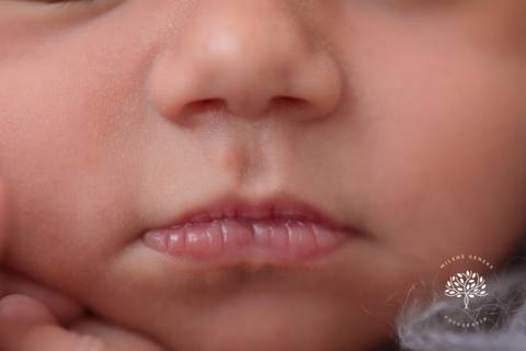 boca de recém nascido detalhes'