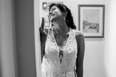 noiva antes da cerimónia'