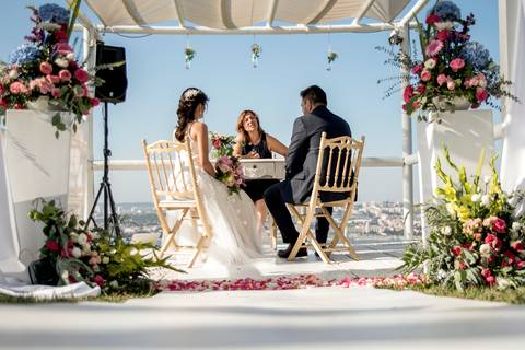 cerimónia no rio tejo'