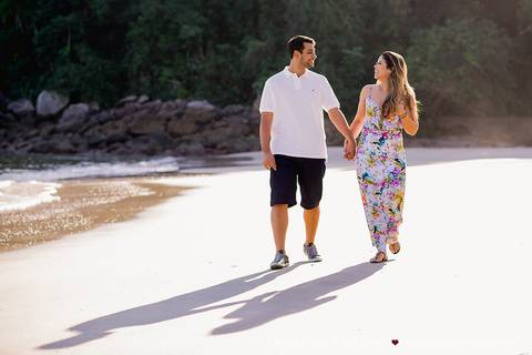 ensaio de casal, praia das conchas, guarujá, fabiana e julio, fotografia para sempre'