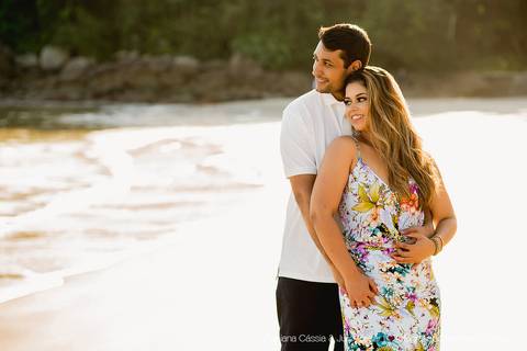 ensaio de casal, praia das conchas, guarujá, fabiana e julio, fotografia para sempre'