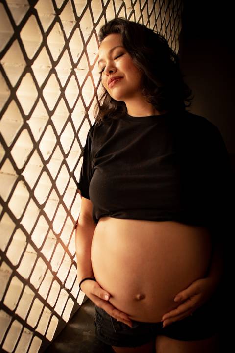 ensaio gestante minimalista'