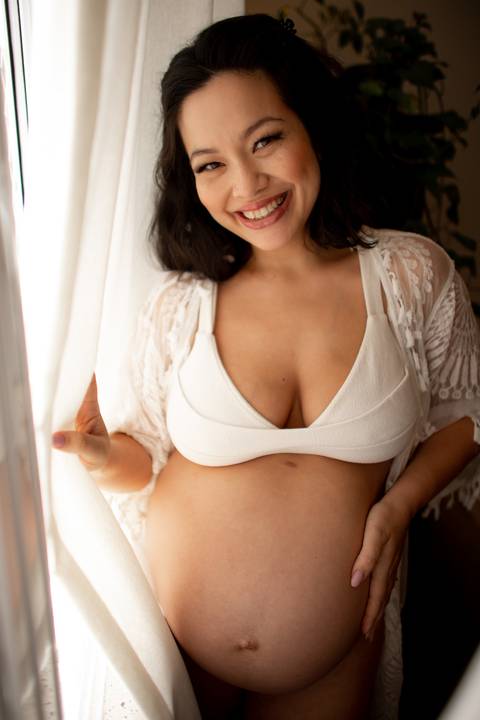 fotos gestante em casa'