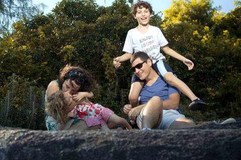 como fotografar familia'